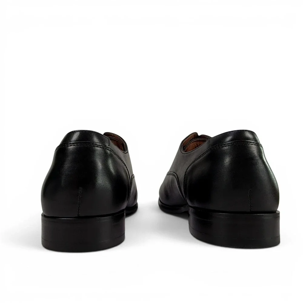 Florsheim Postino Oxford Plain Toe Bal Mens 10 D Black Leather Dress Shoes 15195